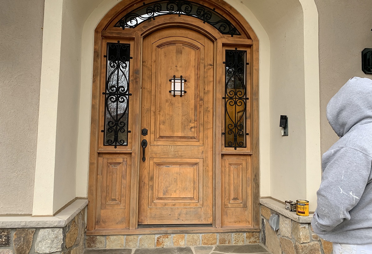 Arched Wood Front Door